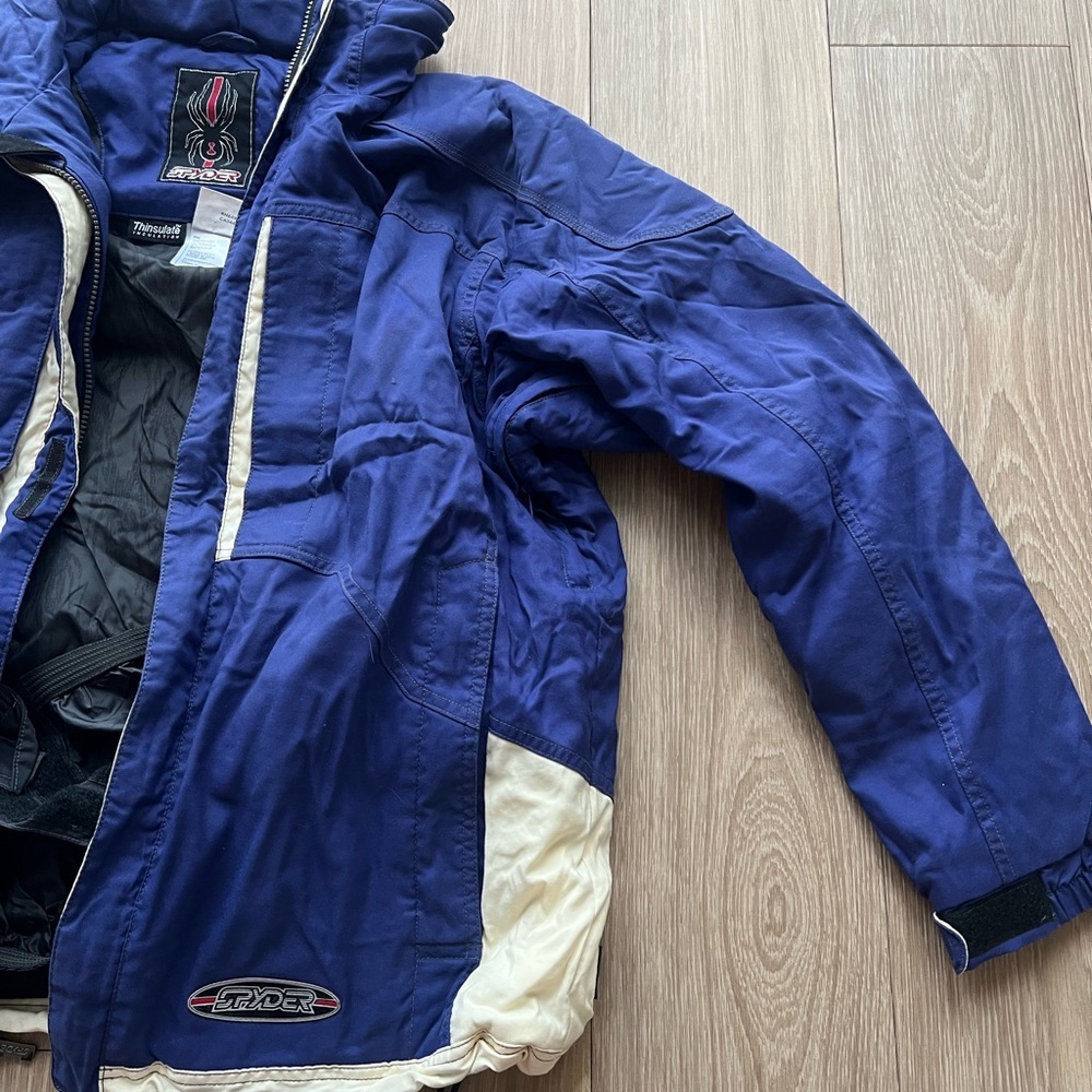 Spyder Jacket Mens Medium Ski Insulated Thinsulate Blue